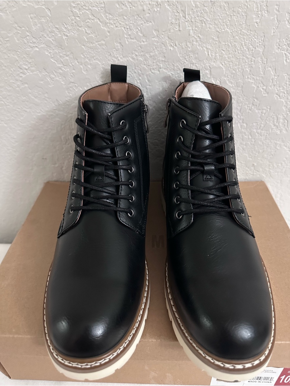 Steve Madden Men's P-Broome Chukka Ankle Boots Lace-Up Size 10.5 Black - Picture 2 of 11